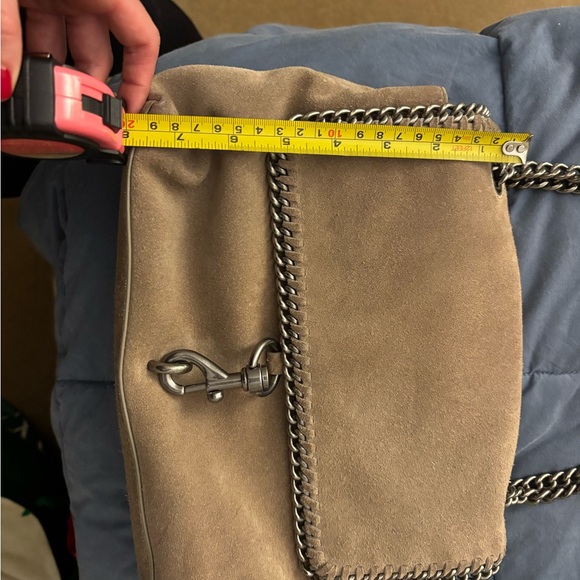 Rebecca Minkoff Edie Chain-Trimmed Suede Shoulder Bag - Picture 6 of 6